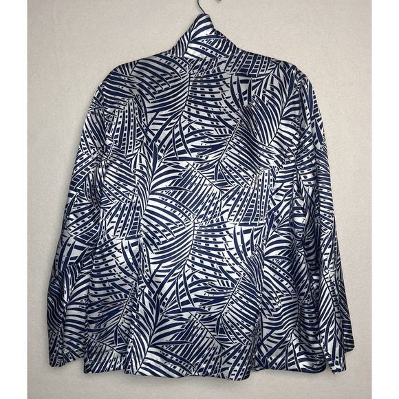 Weekends by Chico's Women's Full Zip Lightweight Jacket Size 3 (XL) Navy White - Picture 7 of 8